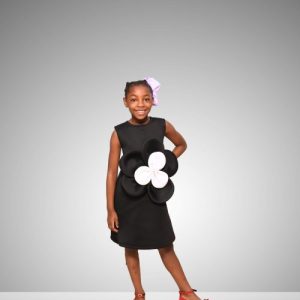 Petal Pop Party Dress (Black)