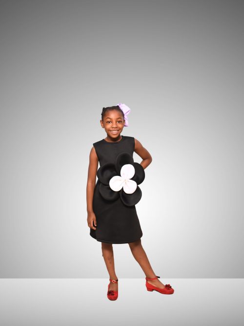 Petal Pop Party Dress (Black)